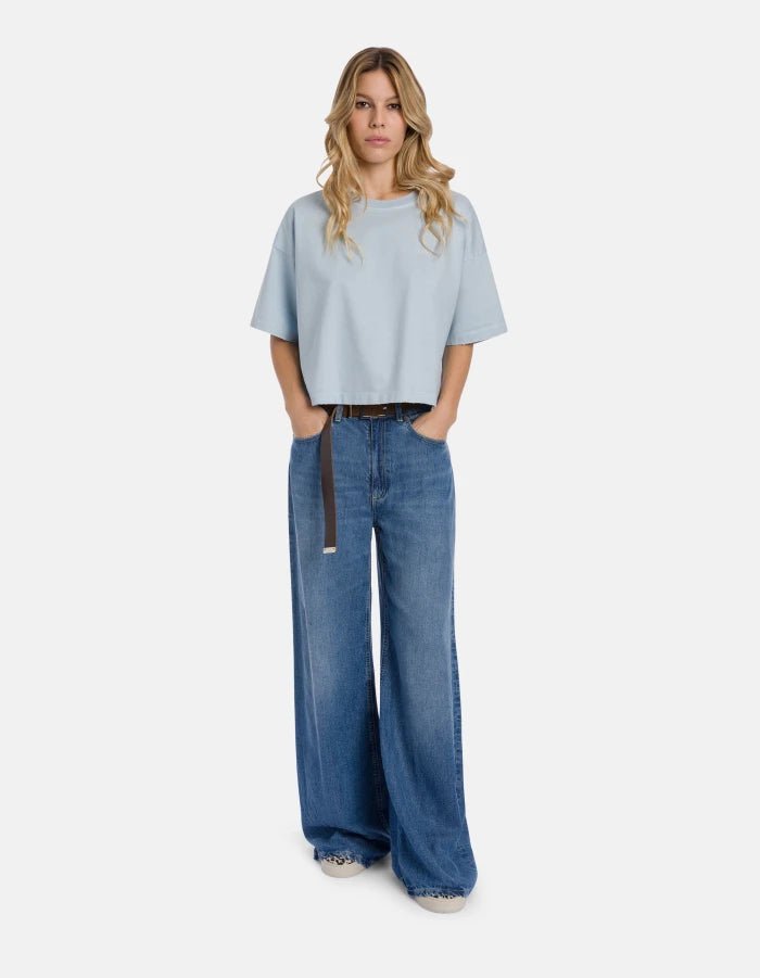 Dondup Beatrix Wide - Leg Jeans in Rigid Lyocell Denim - Den Lille Ida - Dondup
