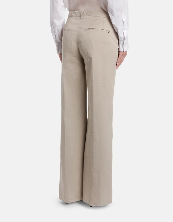 Dondup Janice Wide - Leg Trousers in Compact Gabardine - Den Lille Ida - Dondup