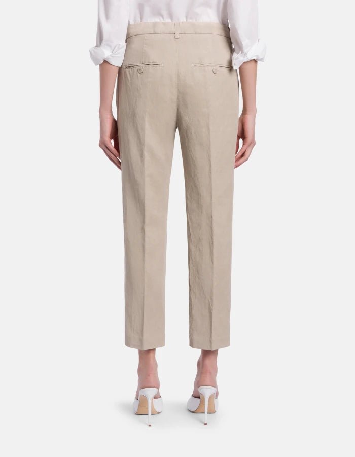 Dondup Nima Zip Loose Fit Trousers Linen Lyocell - Den Lille Ida - Dondup