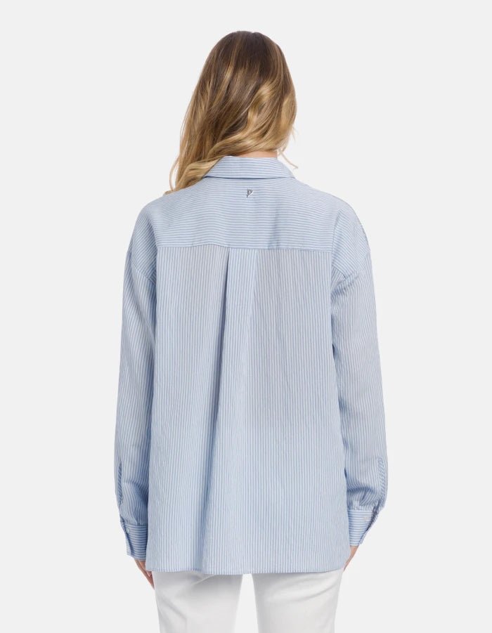 Dondup Shirt Blue and White Stripe - Den Lille Ida - Dondup