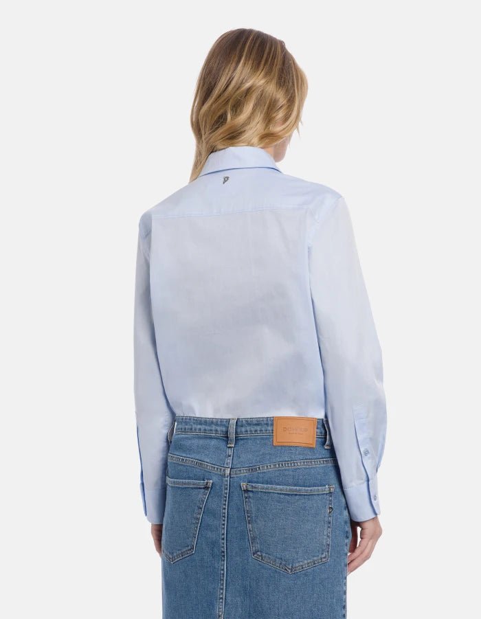 Dondup Shirt Poplin Light Blue - Den Lille Ida - dondup