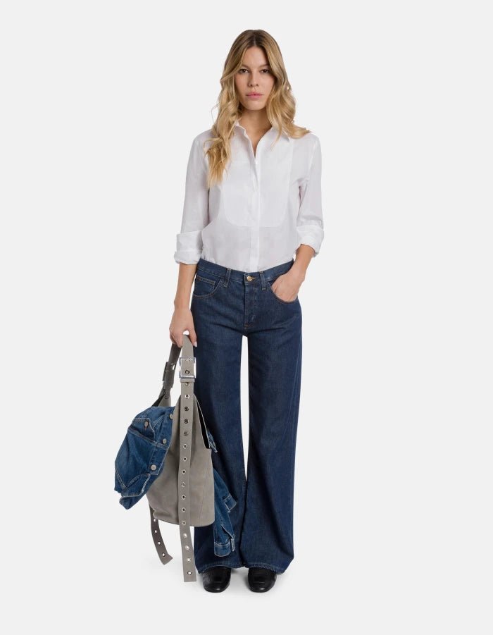 Dondup Shirt Poplin White - Den Lille Ida - Dondup