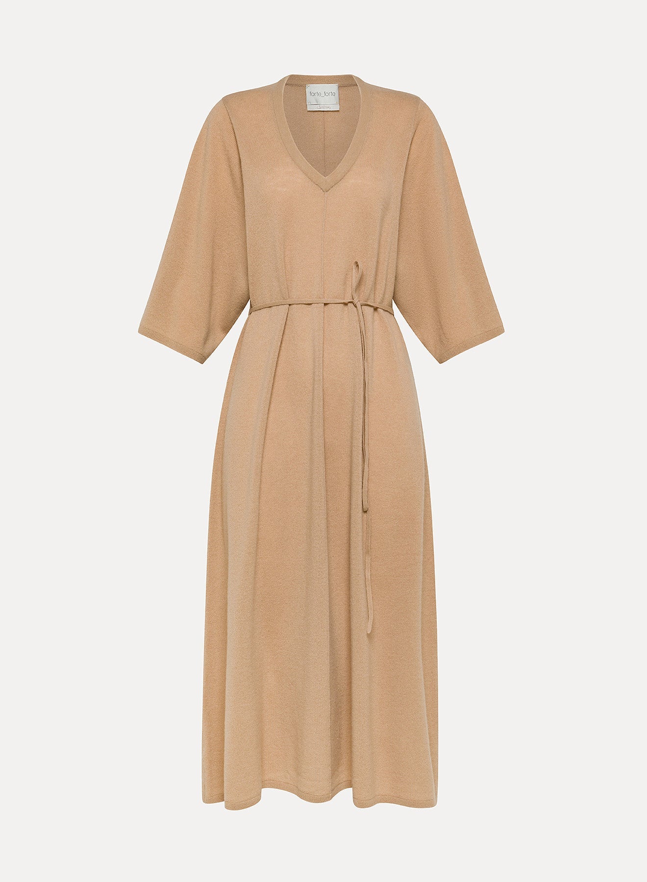 forte_forte brushed cashmere wool twin - set noisette - Den Lille Ida - forte_forte
