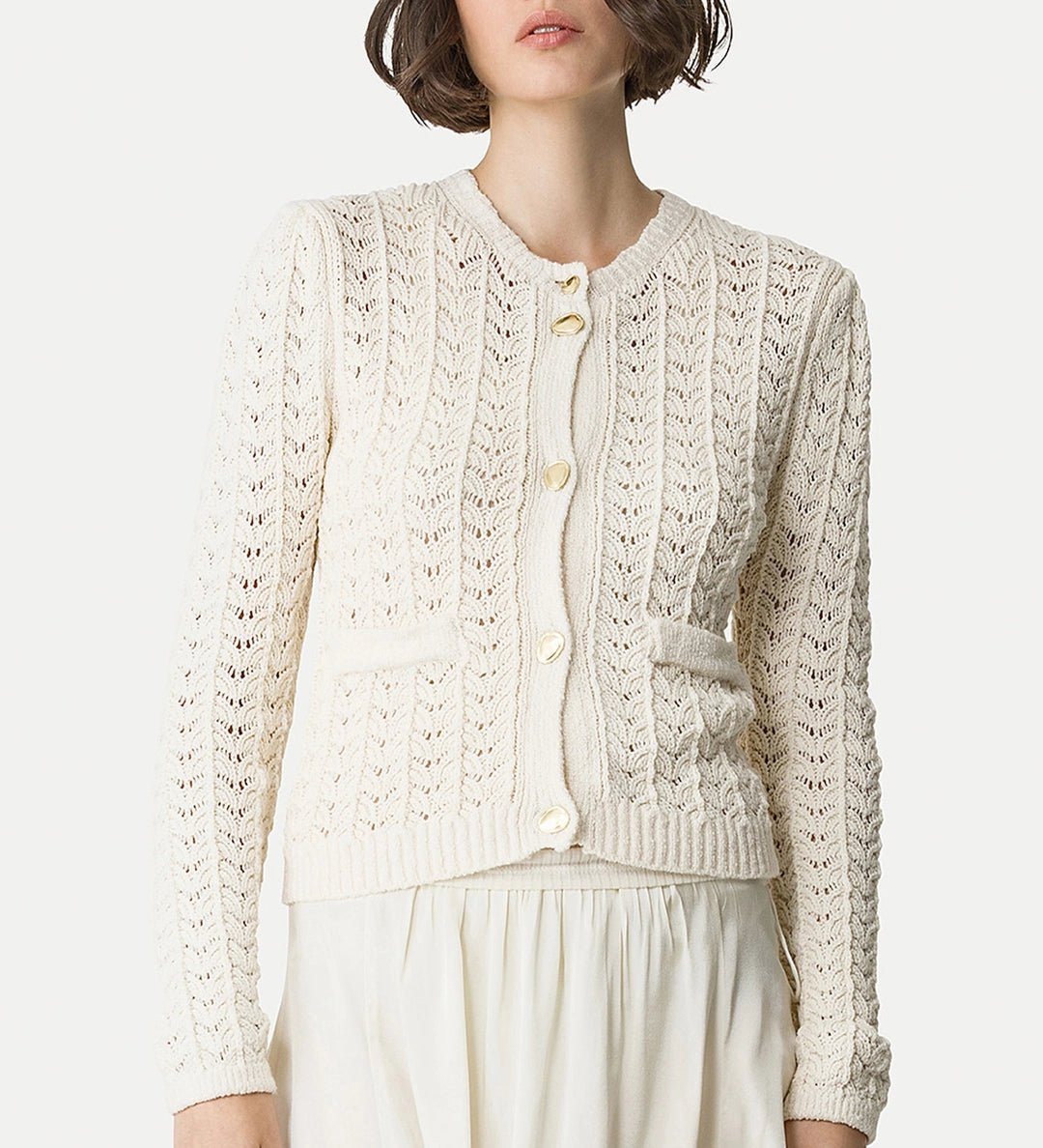 forte_forte elegant cotton cardigan yougurt - Den Lille Ida - forte_forte