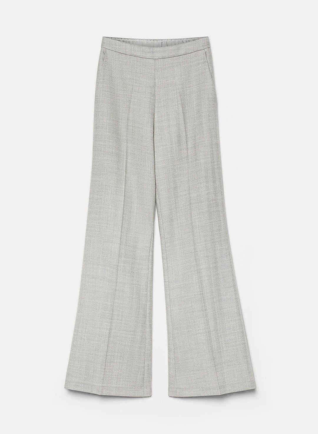 forte forte palazzo trousers in pure wool pearl - Den Lille Ida - forte_forte