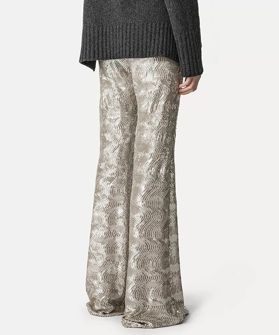 forte_forte sequinned “la danza del mare” flared trousers - Den Lille Ida - forte_forte