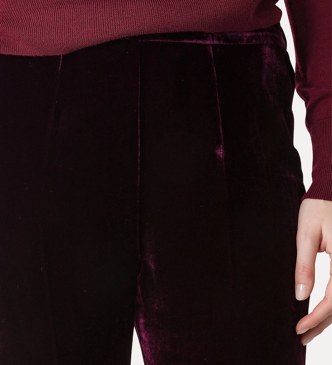 forte forte velvet pants bordeaux - Den Lille Ida - forte_forte