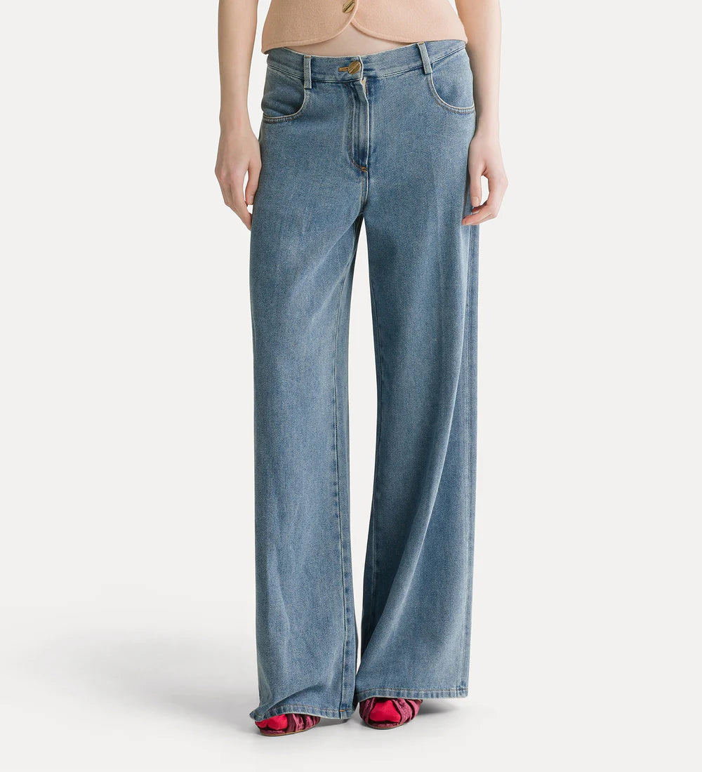 forte_forte calvary denim 5 pockets pants
