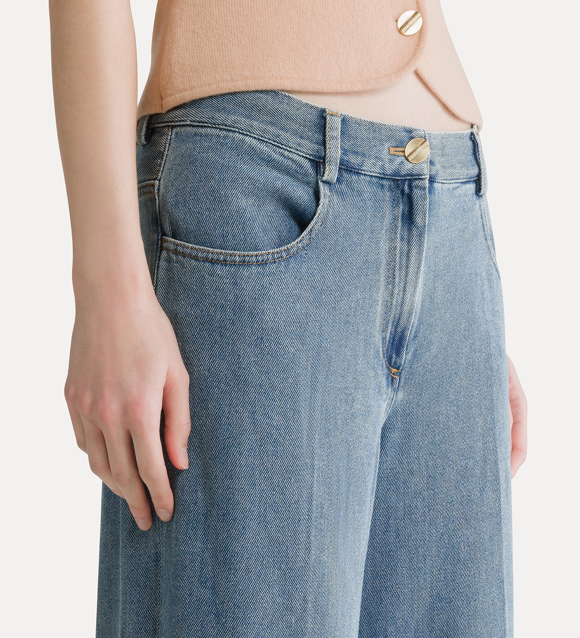forte_forte calvary denim 5 pockets pants