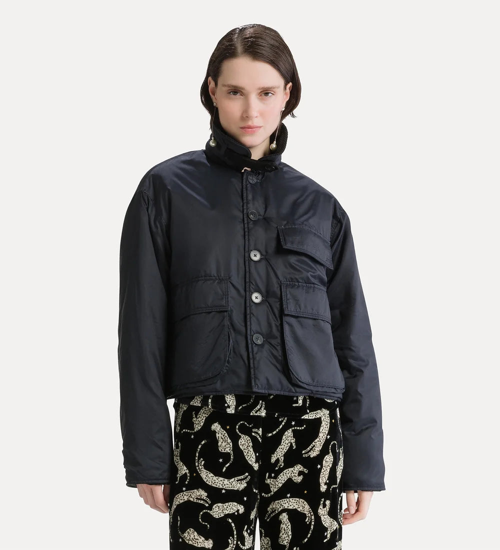 forte_forte british cropped jacket corduroy details night