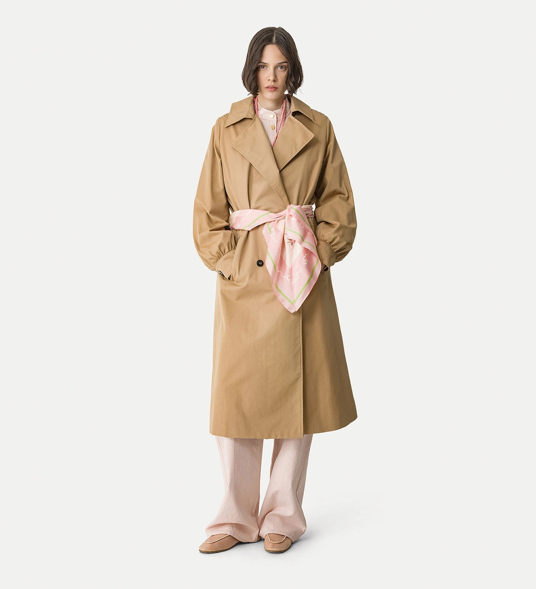 forte_forte rainproof twill trench sand