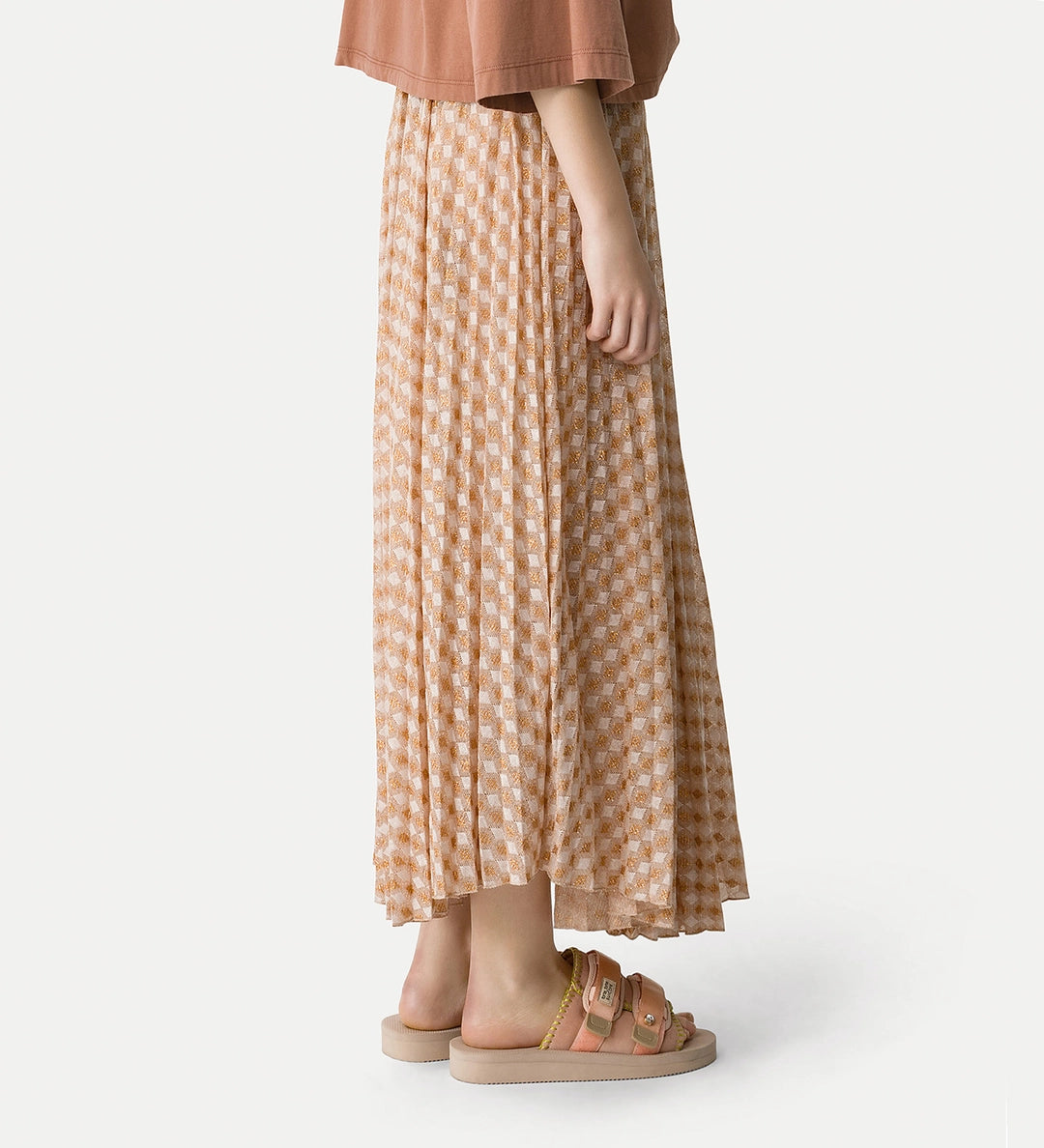 forte_forte pleated skirt in diamond jersey