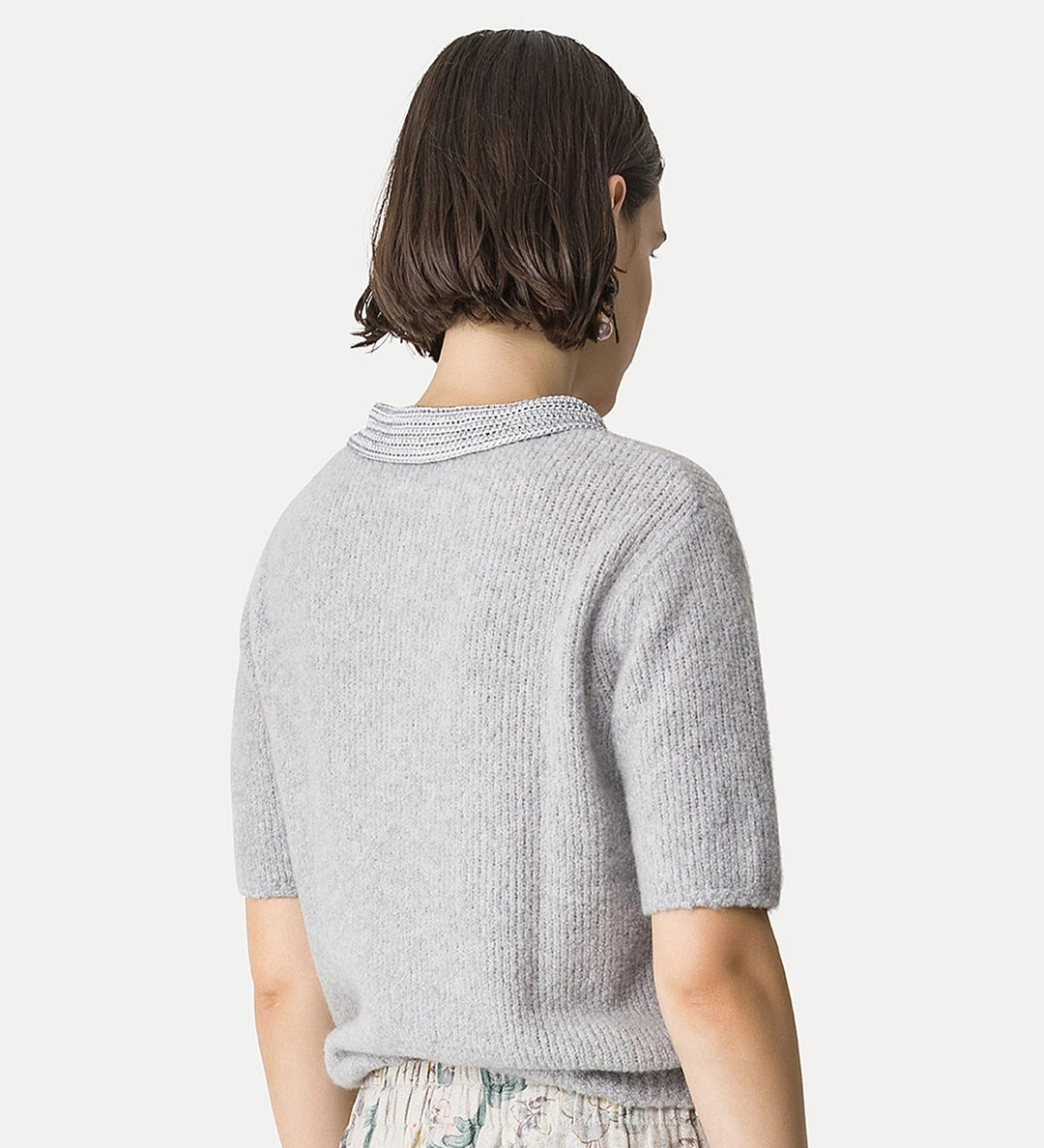 forte_forte cashmere polo shirt ciottolo