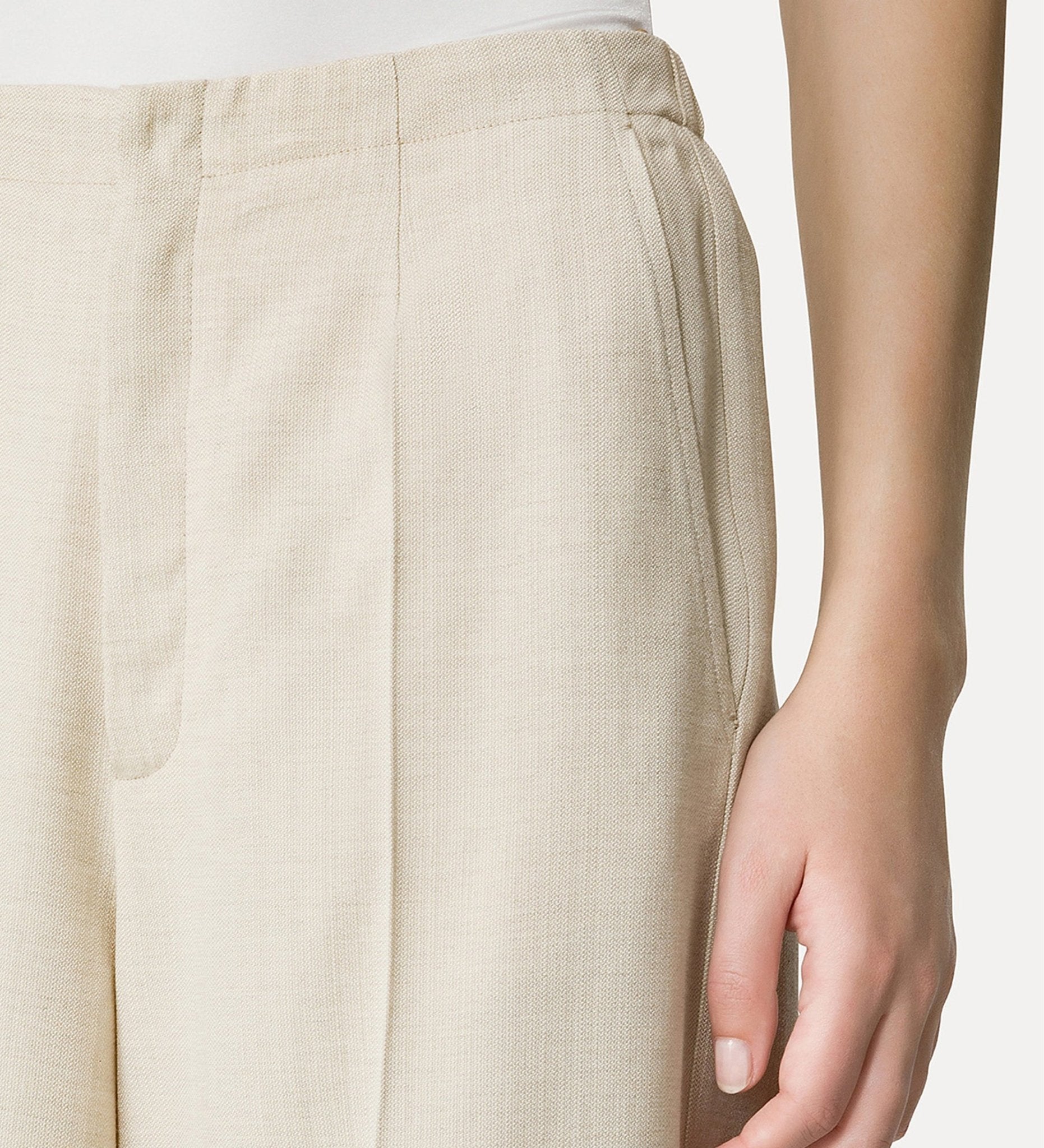 forte_forte viscose slub flat front pants - Den Lille Ida - forte_forte