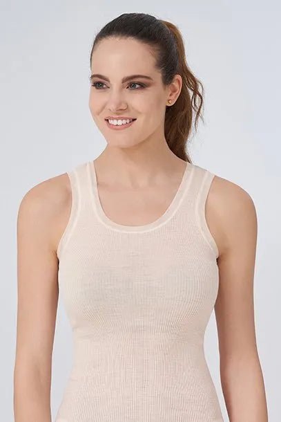 Fraly Tulle Top Uld/silke Nude - Den Lille Ida - Fraly