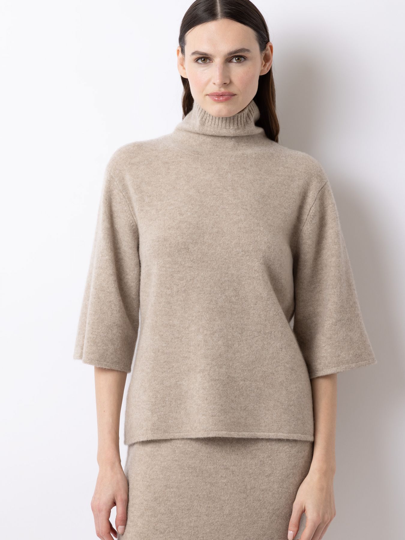 FTC Pullover with High Neck Natural Sand - Den Lille Ida - FTC