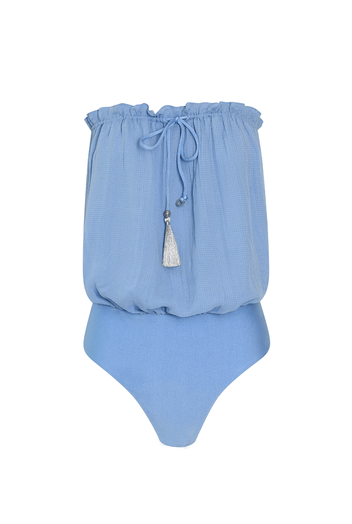 Hanne Bloch Skyblue Bandeau Swimsuit - Den Lille Ida - HANNE BLOCH