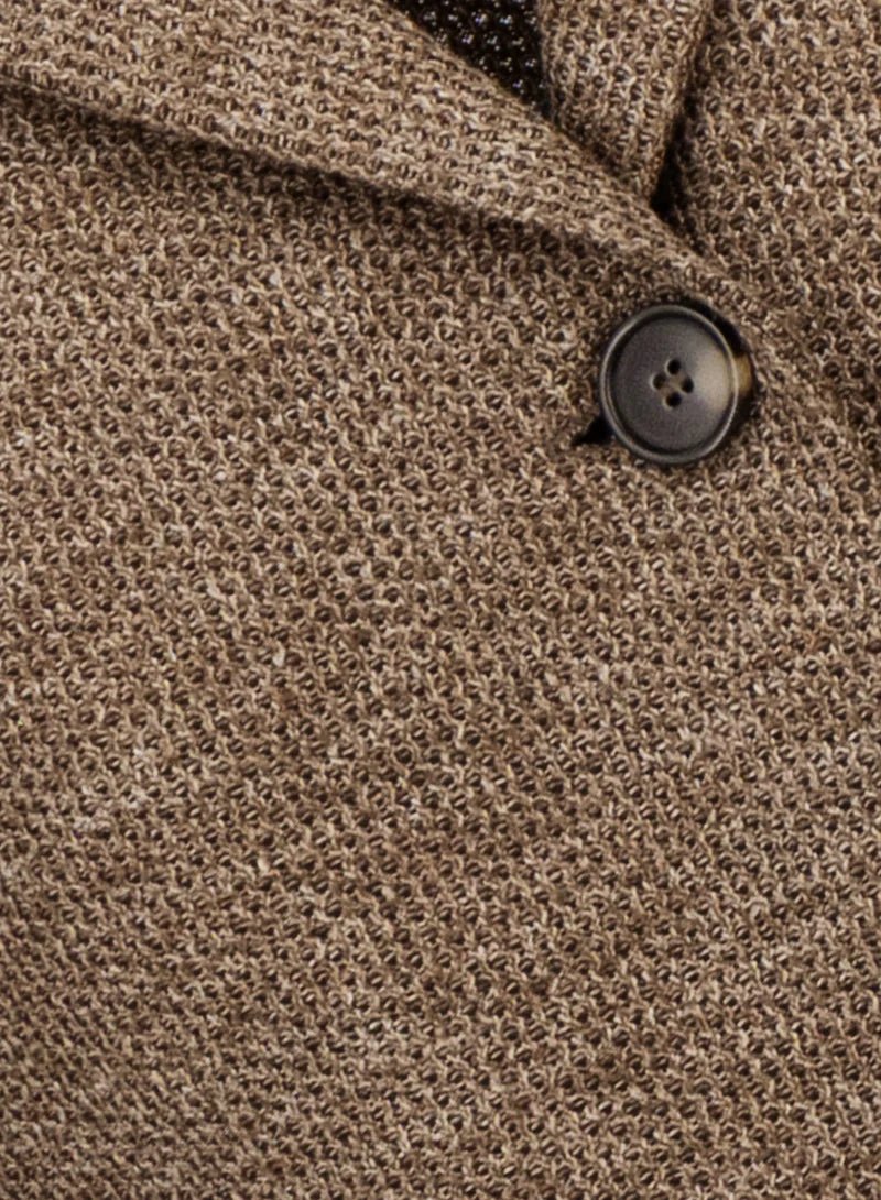 Harris Wharf s.b.Fitted Blazer Linen Honeycomb Brown - Den Lille Ida - Harris Wharf