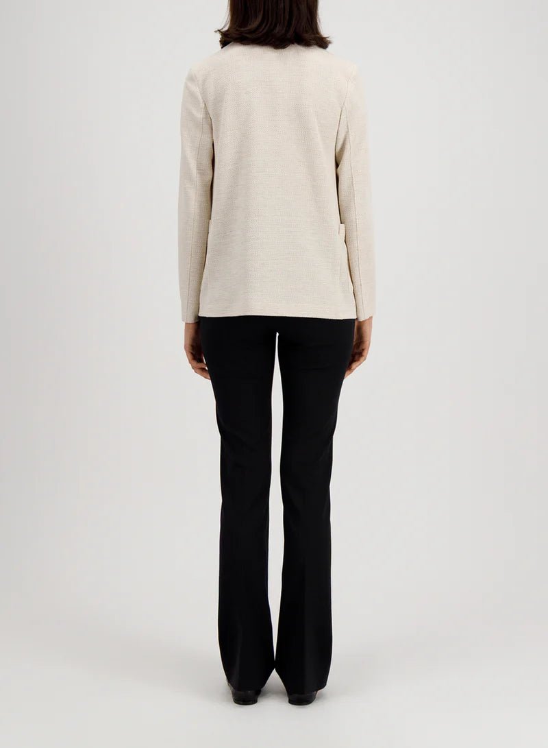 Harris Wharf Stand Up Blazer Hopsack Crafted with Loro Piana Fabric Cream - Den Lille Ida - Harris Wharf