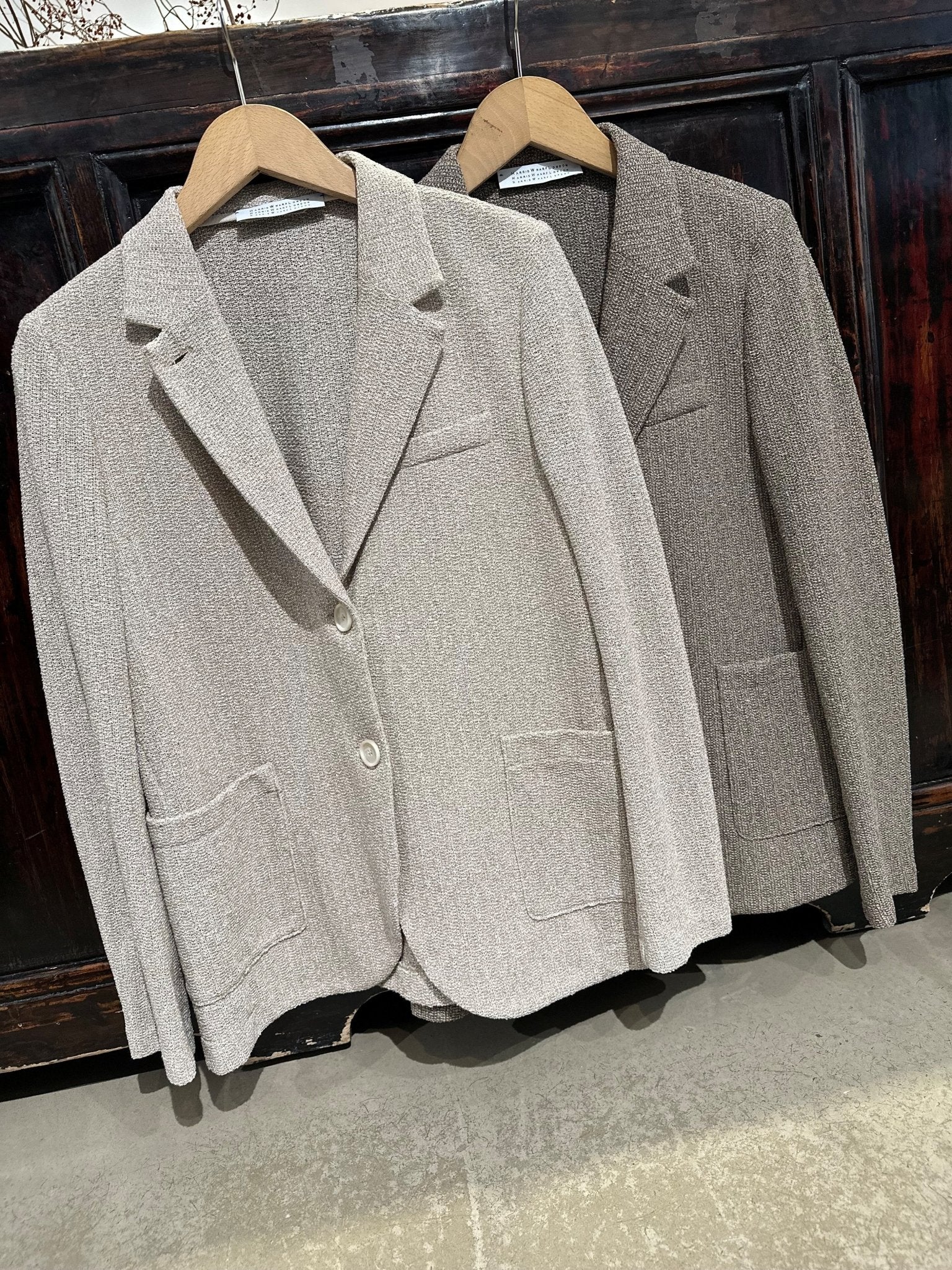 Harris Wharf Stand Up Collar Blazer Bicolour Frisé - Den Lille Ida - Harris Wharf