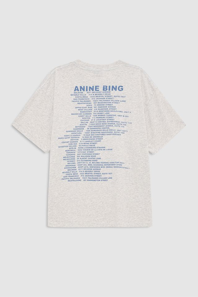 Anine Bing Cade Tee Wave Heather Grey