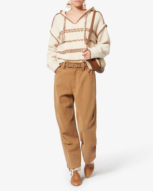 Isabel Marant Oskan Moon Shoulder Bag Natural/Cognac - Den Lille Ida - Isabel Marant Étoile