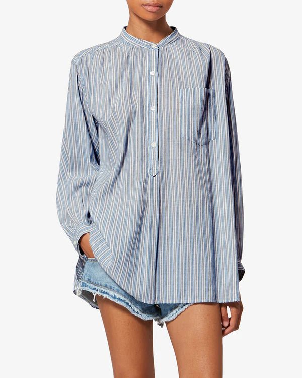 Isabel Marant Sapha Top Blue - Den Lille Ida - Isabel Marant Étoile