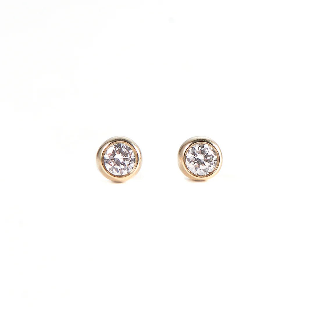 Le Soonar Solitaire Studs with 0,10crts Diamonds - Den Lille Ida - Le Soonar
