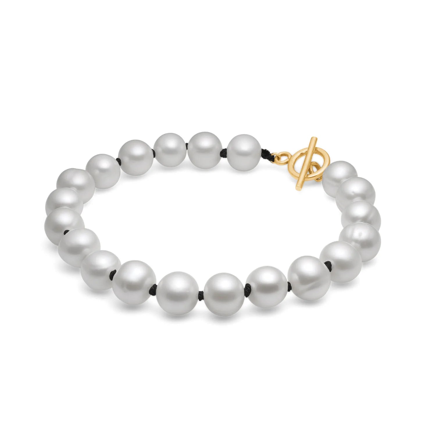 Line Nørgaard perlearmbånd 8 mm grå perler - Den Lille Ida - Line Nørgaard