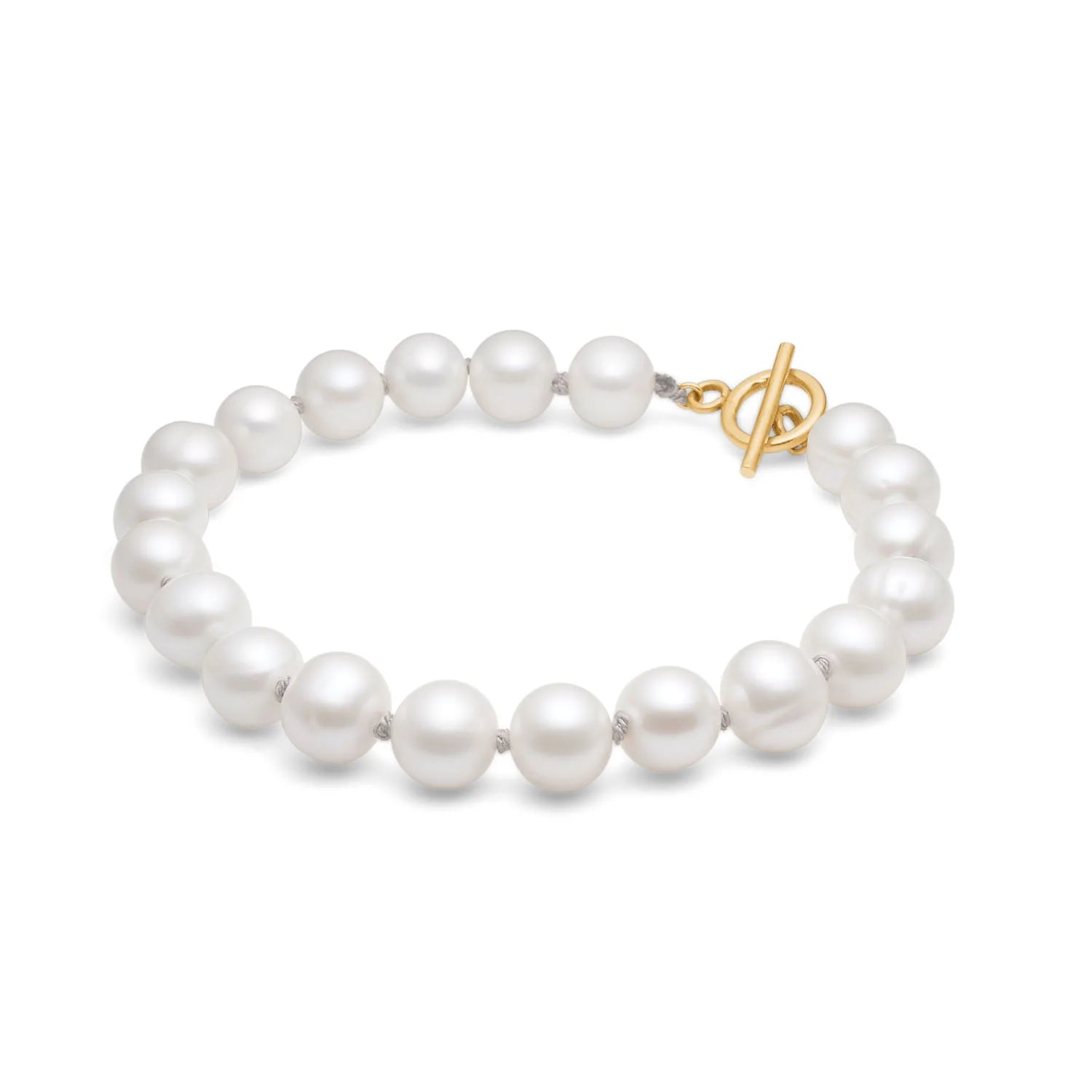 Line Nørgaard perlearmbånd 8 mm hvide perler - Den Lille Ida - Line Nørgaard