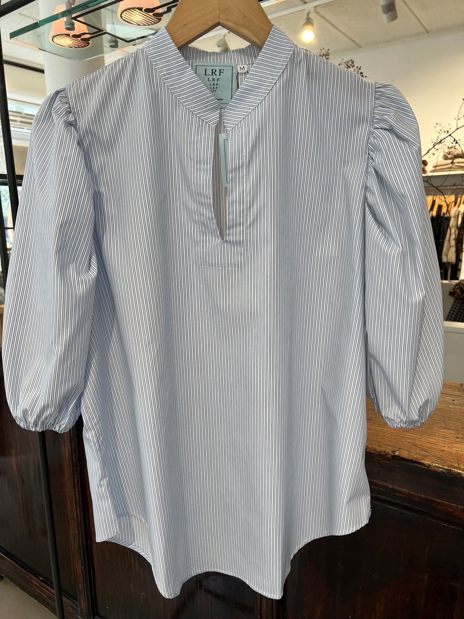 Louise Rømern Freddie Sammy Jo Puff Sleeve Blue Stripe - Den Lille Ida - Louise Rømern Freddie