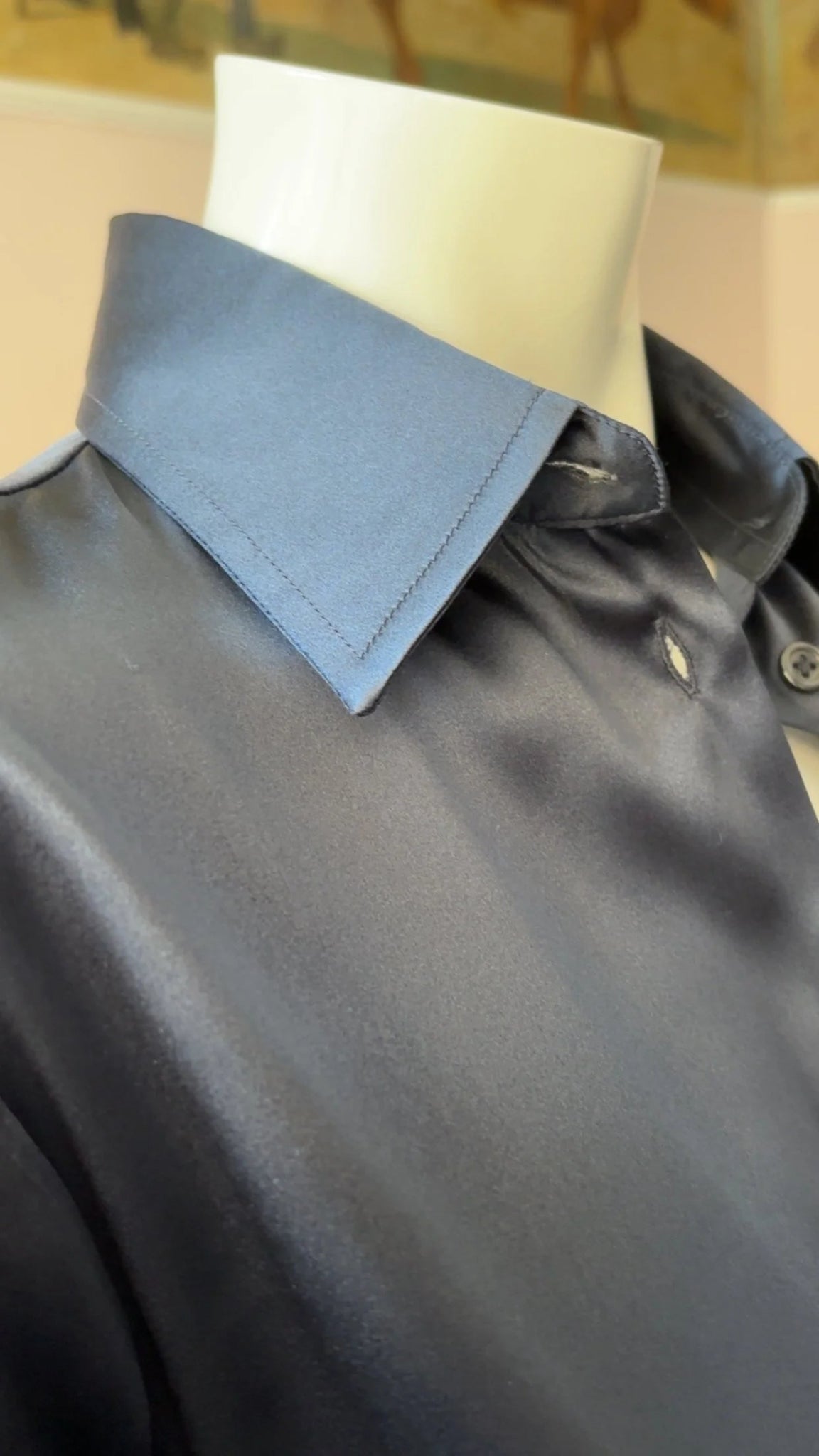 Louise Rømern Freddie The Carter Vail - Midnight Blue Italian Silk Satin - Den Lille Ida - Louise Rømern Freddie