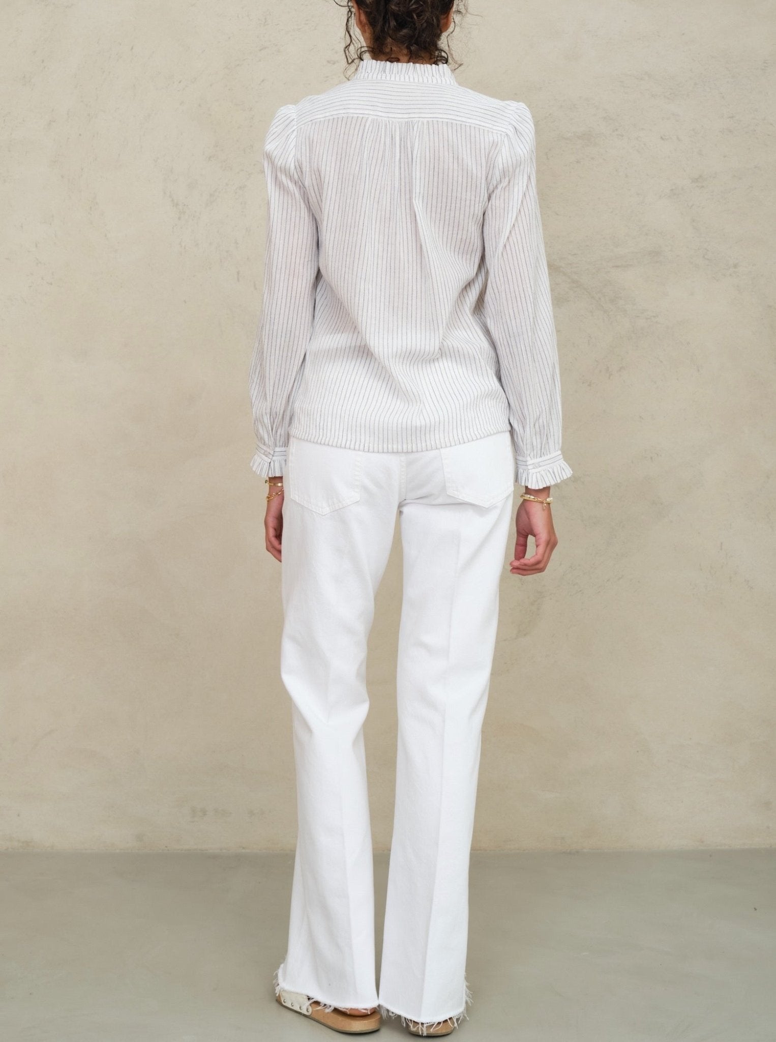 M.A.B.E Chrissie Top White Stripe - Den Lille Ida - M.A.B.E