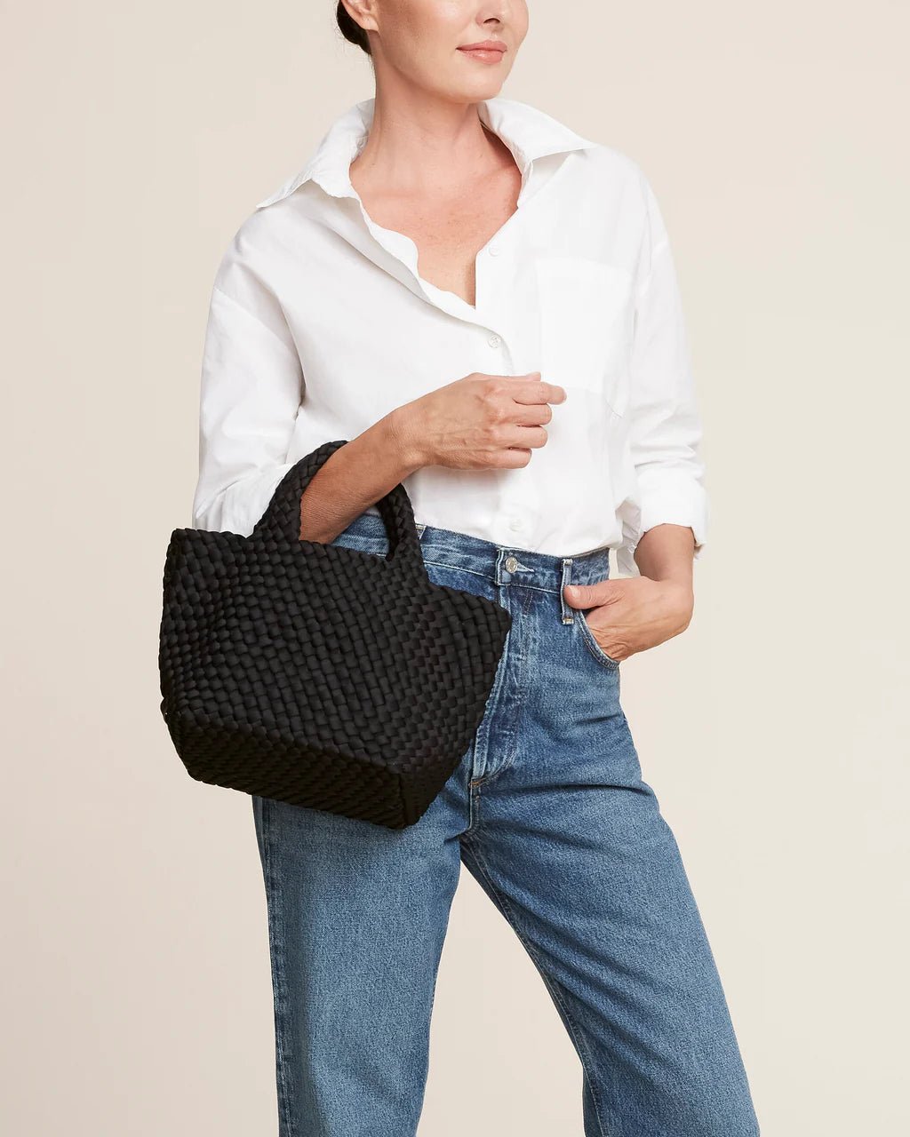 Naghedi St Barths Small Tote Onyx/Black - Den Lille Ida - Naghedi