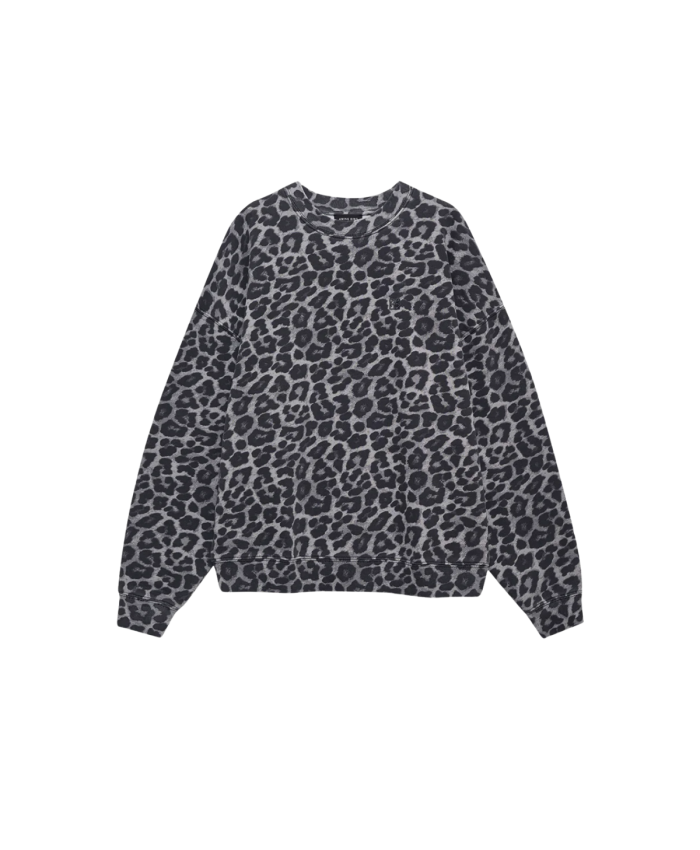 Anine Bing Miles Sweatshirt Grey Leopard