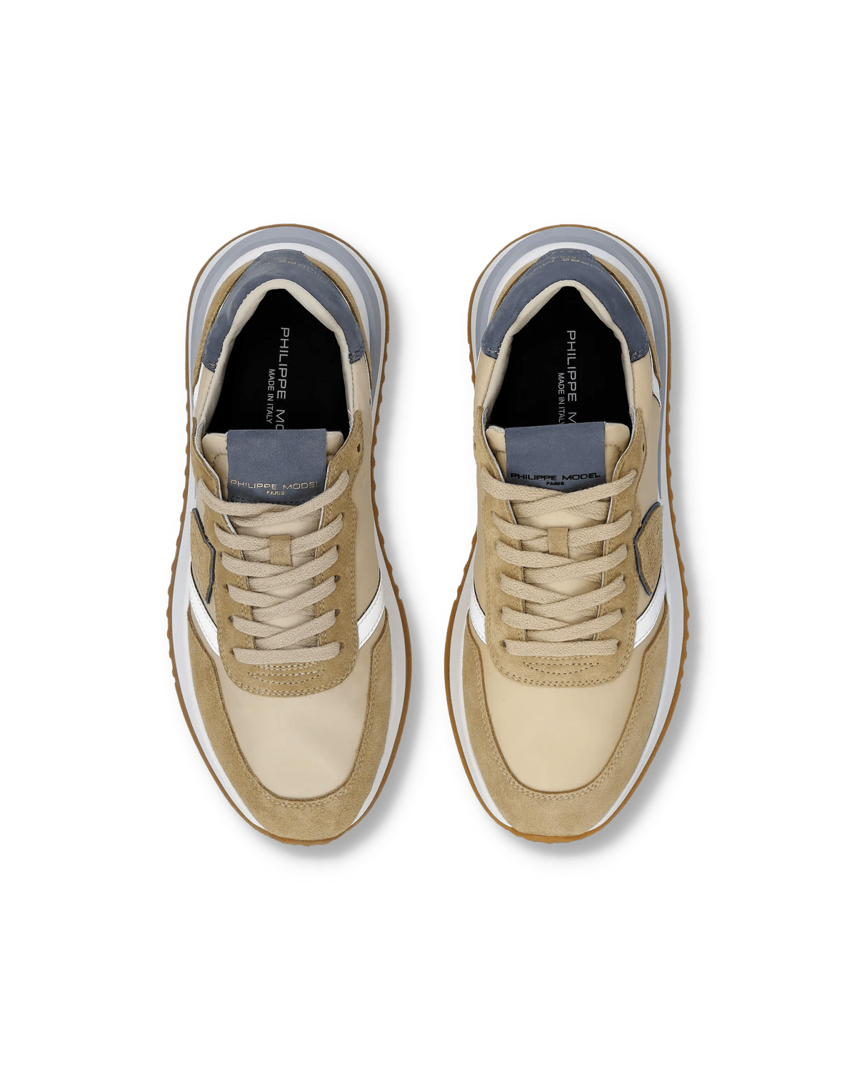 Philippe Model Tropez 2.1 Sneakers Sand Beige Blue - Den Lille Ida - Philippe Model