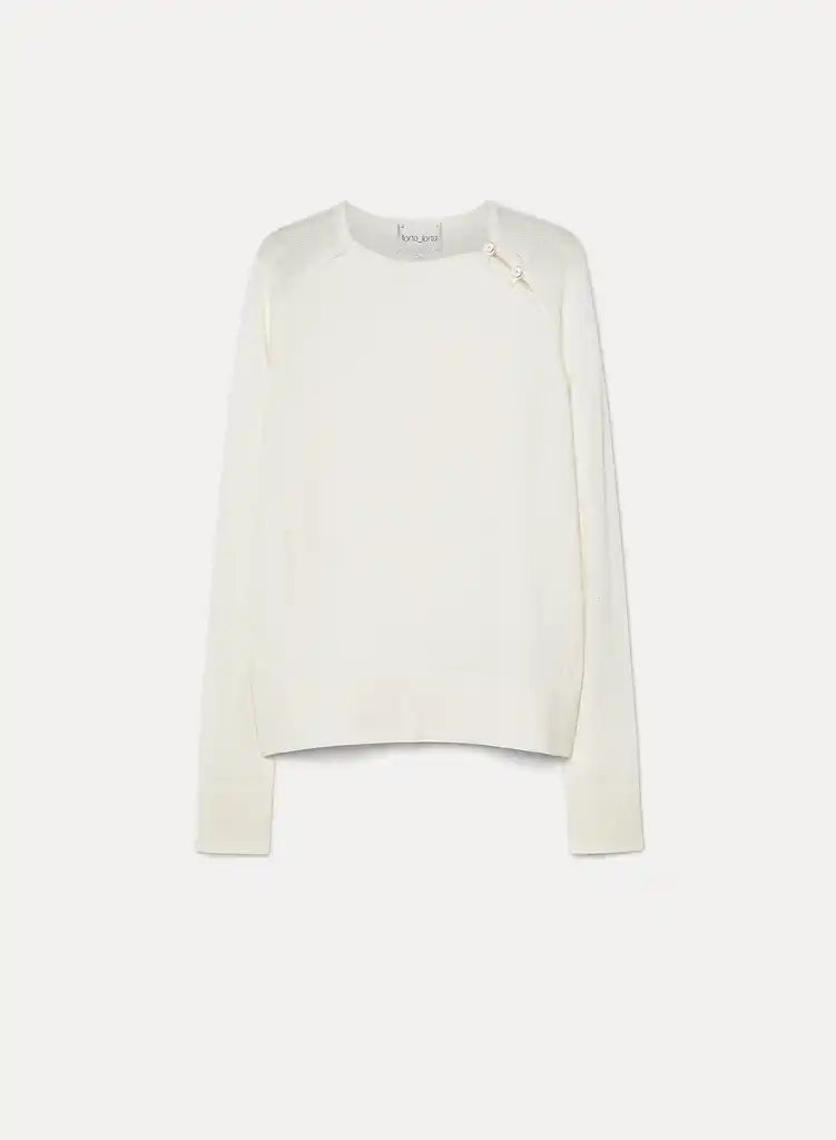 forte_forte wool cashmere gauze tang sweater pure