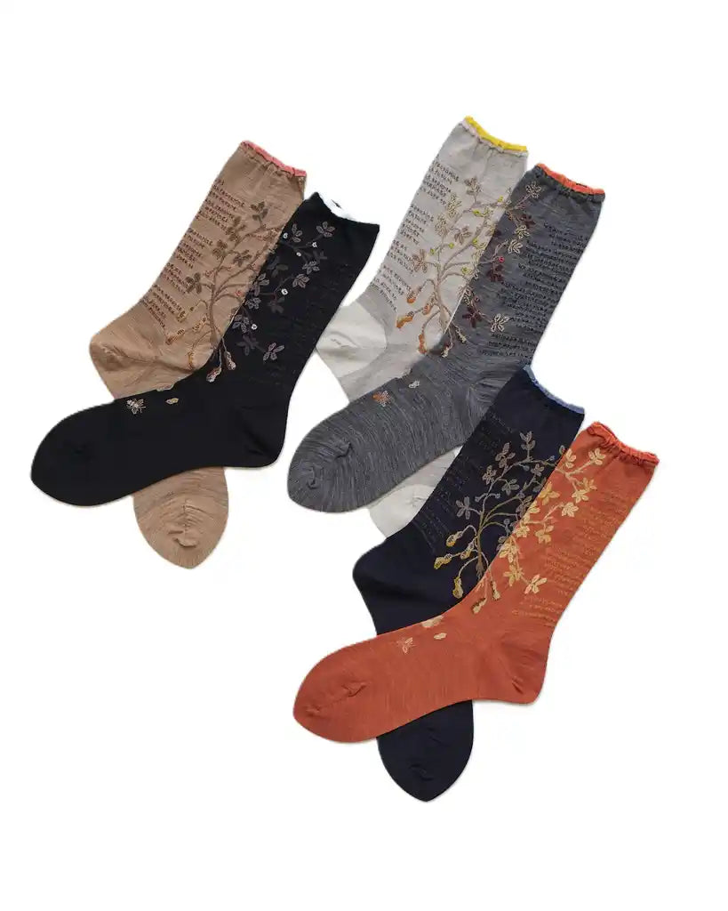 Antipast Peanut Tree Socks Navy