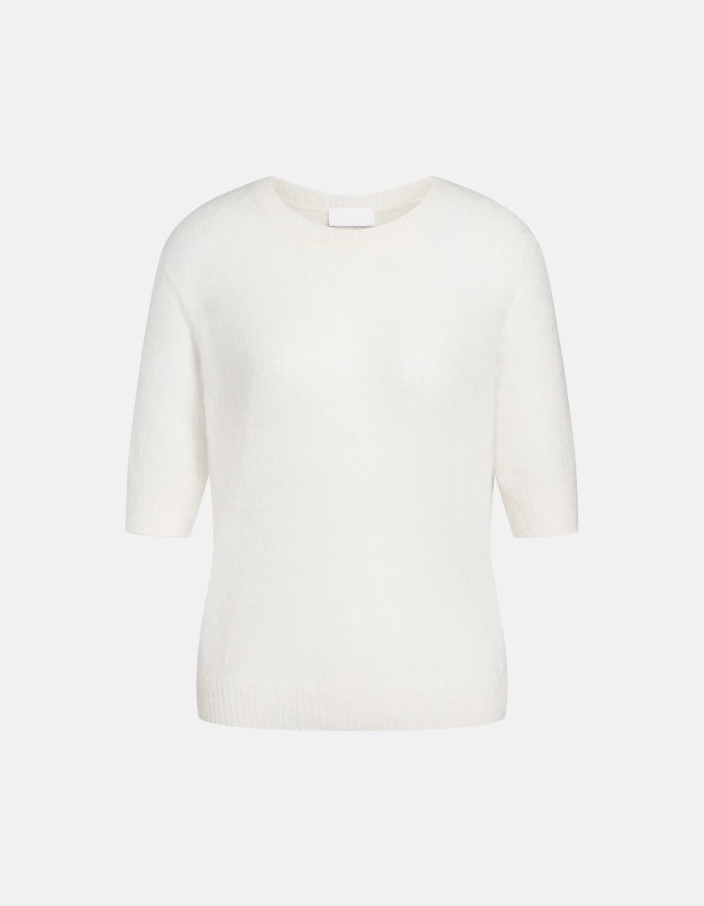 Regular - fit crew - neck jumper in alpaca wool blend off white - Den Lille Ida - Dondup