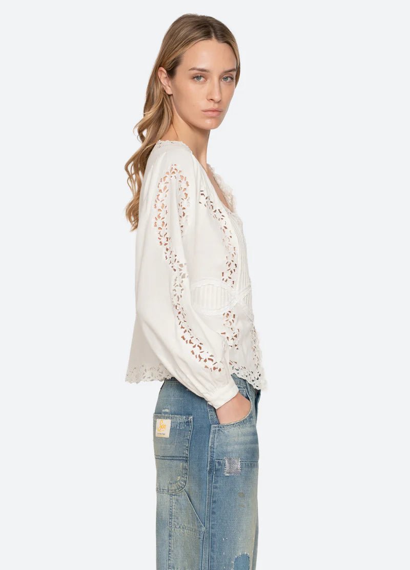 Sea New York Sofia Embroidery L/Slv Blouse - Den Lille Ida - Sea New York