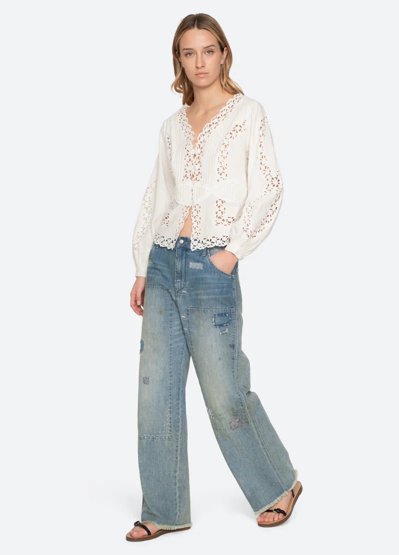 Sea New York Sofia Embroidery L/Slv Blouse - Den Lille Ida - Sea New York
