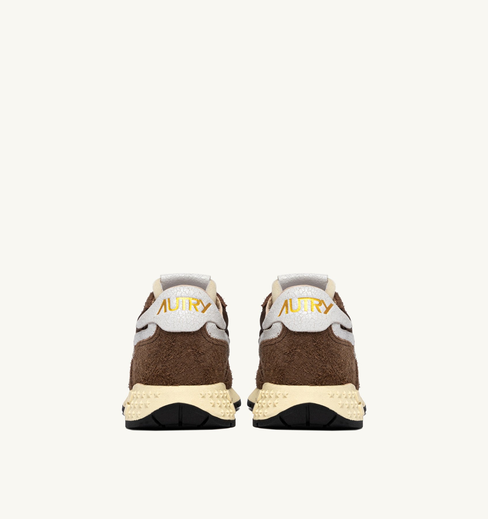 Autry Reelwind Low Sneakers in White and Tundra Nylon and Sude