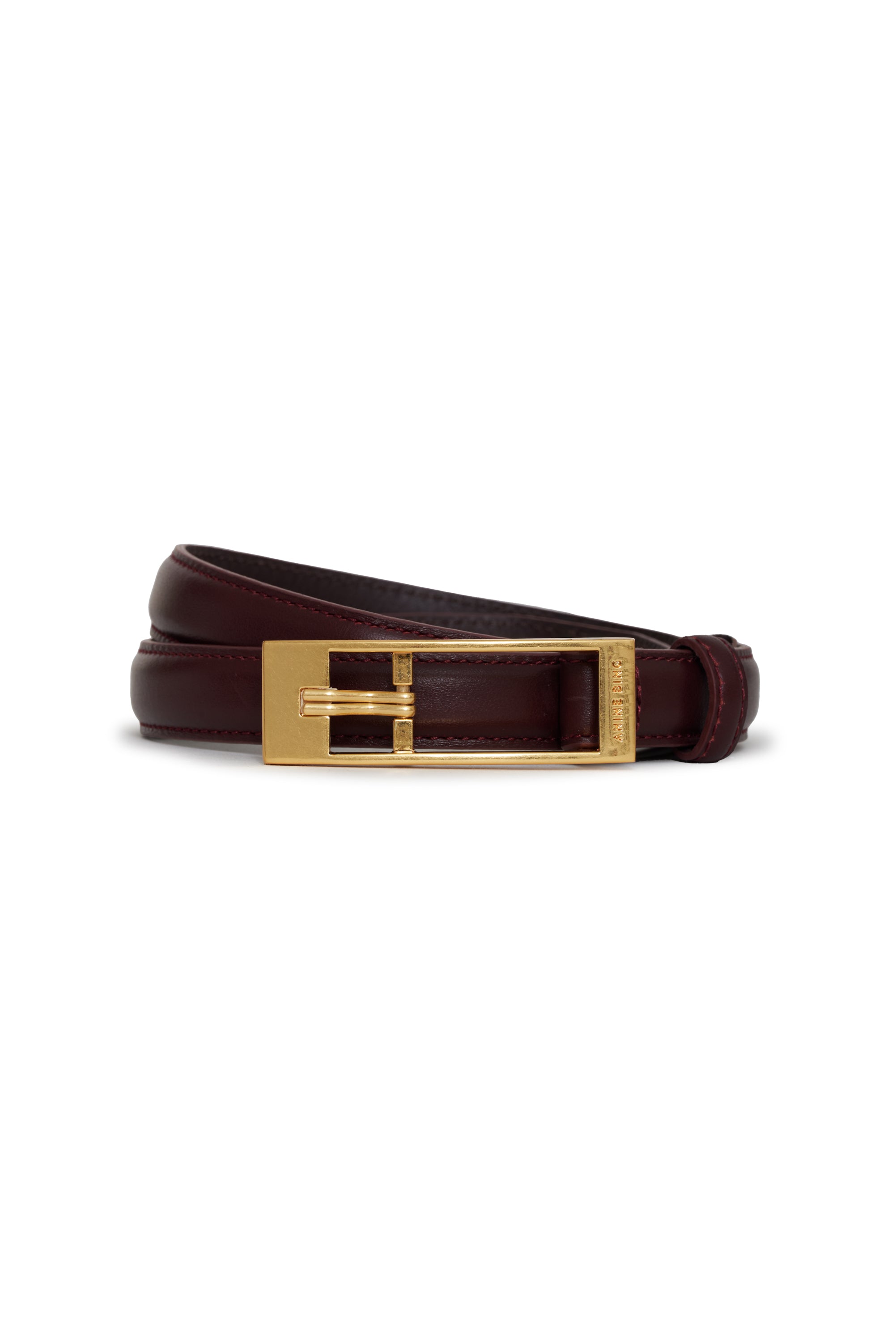 Anine Bing Elly Belt Smooth Leather Fig