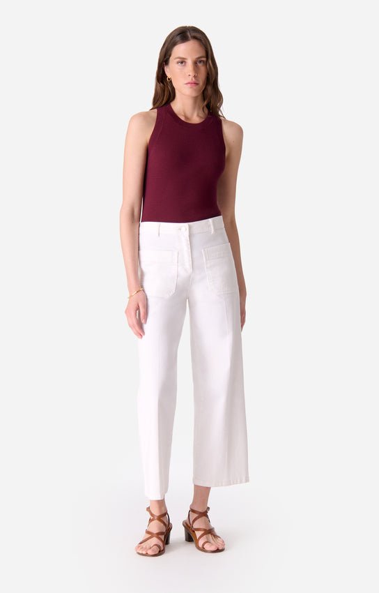 Vanessa Bruno Helias Cropped Jeans High - Waist White - Den Lille Ida - Vanessa Bruno
