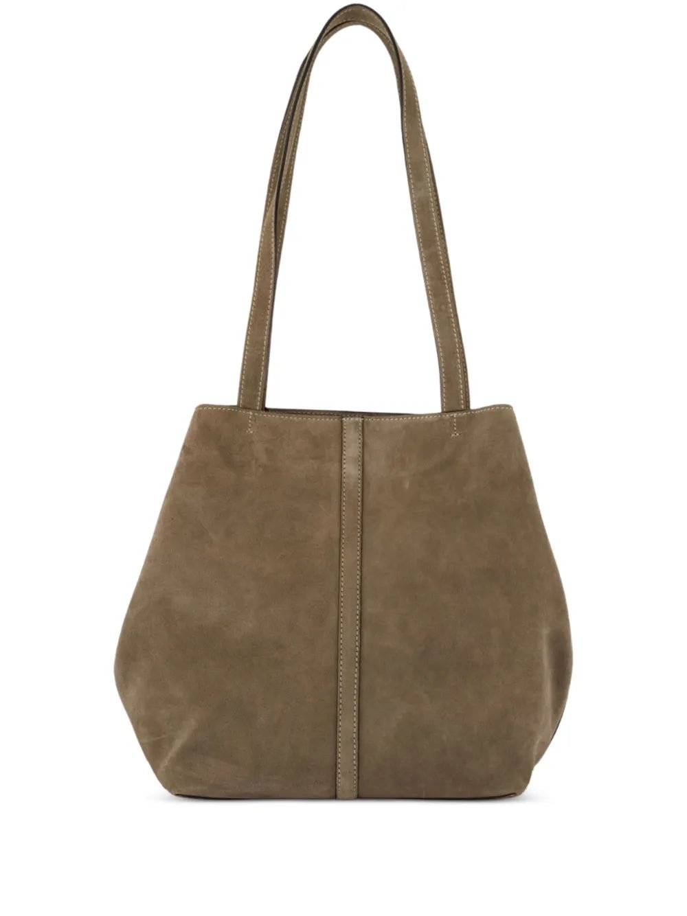 Vanssa Bruno Small Daily Velvet Leather Tote Taupe - Den Lille Ida - Vanessa Bruno