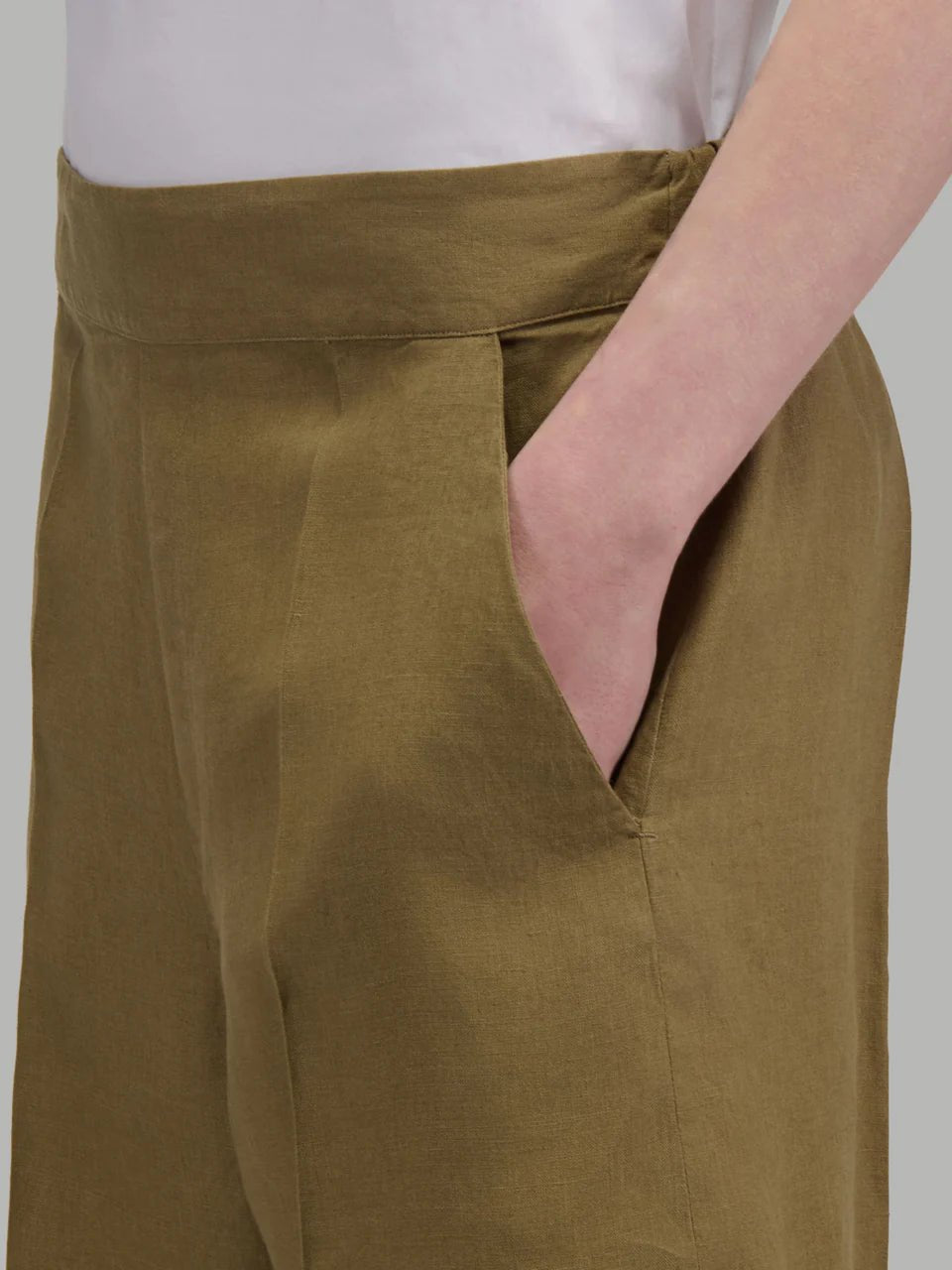 Xacus Erika Linen Bermuda Shorts Olive - Den Lille Ida - Xacus